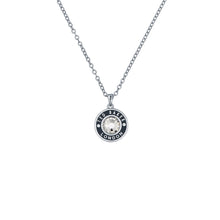 Load image into Gallery viewer, ted baker cherlie: crystal button pendant necklace silver tone, black, clear crystal
