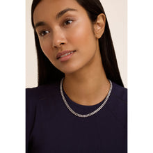 Load image into Gallery viewer, ted baker isabeau: crystal baguette necklace, silver tone, clear crystal
