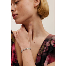 Load image into Gallery viewer, ted baker isabela: crystal baguette adjustable bracelet silver tone
