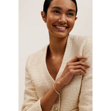 Load image into Gallery viewer, ted baker isabela: crystal baguette adjustable bracelet gold tone
