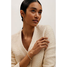 Load image into Gallery viewer, ted baker isabela: crystal baguette adjustable bracelet gold tone
