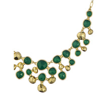 Load image into Gallery viewer, ted baker periela: pebble stone necklace gold tone, green
