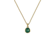 Load image into Gallery viewer, ted baker peralia: pebble stone pendant necklace gold tone, green
