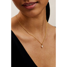 Load image into Gallery viewer, ted baker peralia: pebble stone pendant necklace gold tone, pink
