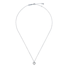 Load image into Gallery viewer, ted baker amore: crystal halo heart pendant necklace, silver tone, clear crystal
