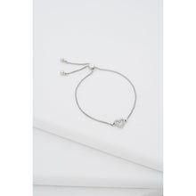Load image into Gallery viewer, ted baker amorita: crystal halo heart adjustable bracelet , silver tone, clear crystal
