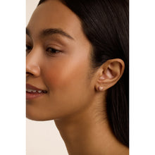 Load image into Gallery viewer, ted baker adoraa: crystal sweetheart adjustable stud earrings gold tone, light pink ombre crystal
