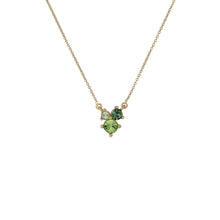 Load image into Gallery viewer, ted baker joyelle: jewel cluster pendant necklace gold tone, green multi crystal
