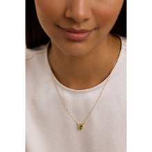 Load image into Gallery viewer, ted baker joyelle: jewel cluster pendant necklace gold tone, green multi crystal

