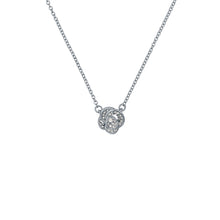 Load image into Gallery viewer, ted baker florita: crystal flower pendant necklace silver tone, clear crystal
