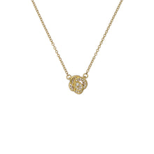 Load image into Gallery viewer, ted baker florita: crystal flower pendant necklace gold tone, clear crystal
