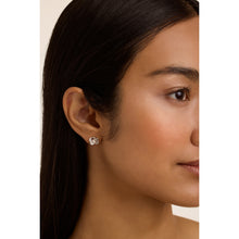 Load image into Gallery viewer, ted baker florine: crystal flower stud earrings silver tone, clear crystal
