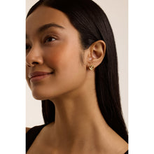 Load image into Gallery viewer, ted baker florine: crystal flower stud earrings gold tone, clear crystal
