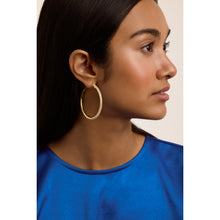 Load image into Gallery viewer, ted baker perla: large pearl hoop earrings, gold tone, pearl
