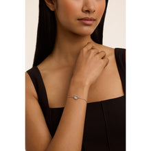 Load image into Gallery viewer, ted baker florina: crystal flower adjustable bracelet silver tone
