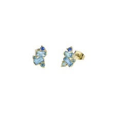Load image into Gallery viewer, ted baker clarice: crystal cluster stud earrings gold tone
