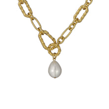 Load image into Gallery viewer, ted baker timora: twisted pearl pendant necklace gold tone

