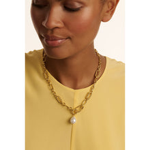 Load image into Gallery viewer, ted baker timora: twisted pearl pendant necklace gold tone
