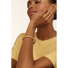 Load image into Gallery viewer, ted baker tilaa: twisted pearl cuff gold tone
