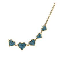 Load image into Gallery viewer, ted baker farah: faceted stone heart necklace gold tone
