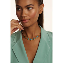 Load image into Gallery viewer, ted baker farah: faceted stone heart necklace gold tone
