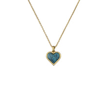 Load image into Gallery viewer, ted baker farida: faceted stone heart pendant necklace gold tone

