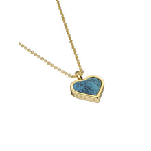 Load image into Gallery viewer, ted baker farida: faceted stone heart pendant necklace gold tone
