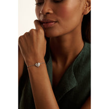 Load image into Gallery viewer, ted baker cherisa: crystal cluster heart adjustable bracelet silver tone
