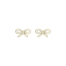 Load image into Gallery viewer, ted baker bowie: tie bow enamel stud earrings
