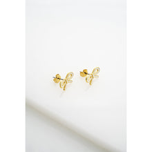 Load image into Gallery viewer, ted baker bowie: tie bow enamel stud earrings
