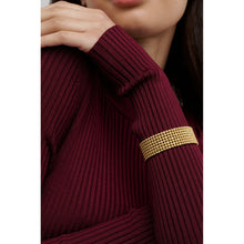 Load image into Gallery viewer, ted baker bobbi: crystal bobble wide gold tone bangle bracelet
