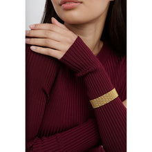 Load image into Gallery viewer, ted baker bobbi: crystal bobble wide gold tone bangle bracelet
