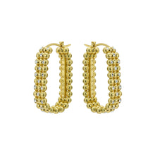 Load image into Gallery viewer, ted baker bollie: crystal bobble gold tone hoop earrings
