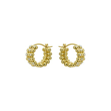 Load image into Gallery viewer, ted baker bonny: crystal bobble small gold tone hoop earrings
