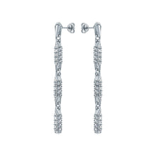 Load image into Gallery viewer, ted baker corinne: cosmic crystal drop earrings silver tone clear crystal
