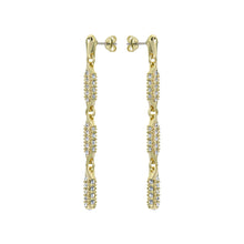 Load image into Gallery viewer, ted baker corinne: cosmic crystal drop earrings gold tone clear crystal
