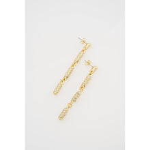 Load image into Gallery viewer, ted baker corinne: cosmic crystal drop earrings gold tone clear crystal
