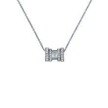 Load image into Gallery viewer, ted baker romie: crystal roll multi pendant necklace silver tone clear crystal
