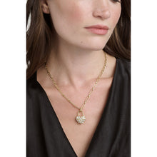 Load image into Gallery viewer, ted baker paris: statement pave crystal padlock pendant necklace gold tone clear crystal
