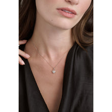 Load image into Gallery viewer, ted baker paige: pave crystal padlock pendant necklace silver tone clear crystal
