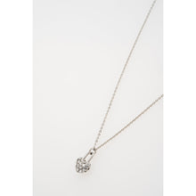 Load image into Gallery viewer, ted baker paige: pave crystal padlock pendant necklace silver tone clear crystal
