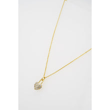 Load image into Gallery viewer, ted baker paige: pave crystal padlock pendant necklace gold tone clear crystal
