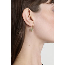Load image into Gallery viewer, ted baker payton: pave crystal padlock drop earrings gold tone clear crystal
