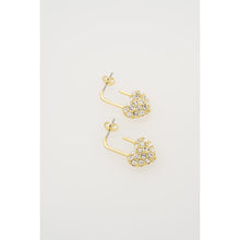 Load image into Gallery viewer, ted baker payton: pave crystal padlock drop earrings gold tone clear crystal
