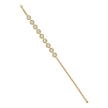 Load image into Gallery viewer, ted baker solace: solitaire sparkle crystal adjustable bracelet gold tone clear crystal
