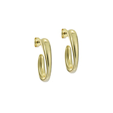 Load image into Gallery viewer, ted baker corie: contour hoop earrings
