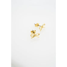 Load image into Gallery viewer, ted baker brooke: mini metal bow stud earrings
