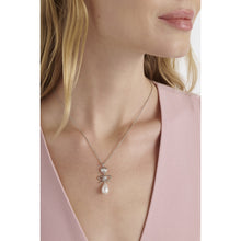 Load image into Gallery viewer, ted baker imogen: icon charm heart bow pearl drop pendant necklace
