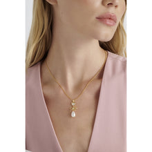 Load image into Gallery viewer, ted baker imogen: icon charm heart bow pearl drop pendant necklace
