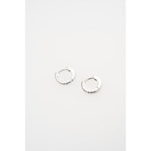 Load image into Gallery viewer, ted baker hettie: crystal hoop earrings (10mm)  silver tone clear crystal
